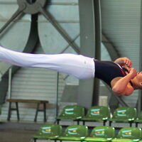 Louis Behre beim "Rudi" - ein Vorwärtssalto mit anderthalb Schrauben