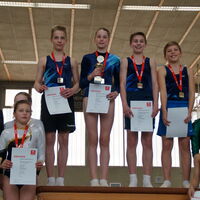 Hessenmeister mit der Mannschaft: Louis, Felicia, Lars Erik, Tim-Daniel