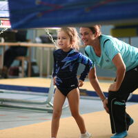 Sichtlich zufrieden war Leoni Sensfelder mit sich und dem Auftritt ihrer Mannschaft in der Schülerliga