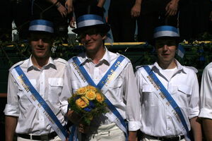 Sind jetzt wieder ganz normale Kerweborsch: Lars, Jochen und Michi