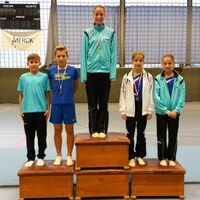 Die fünf Büttelborner beim Wettkampf in Darmstadt