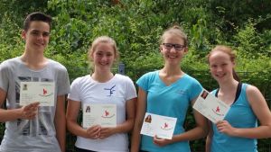 Luca Driller, Livia Beisser, Rieke Walter und Lea Müller